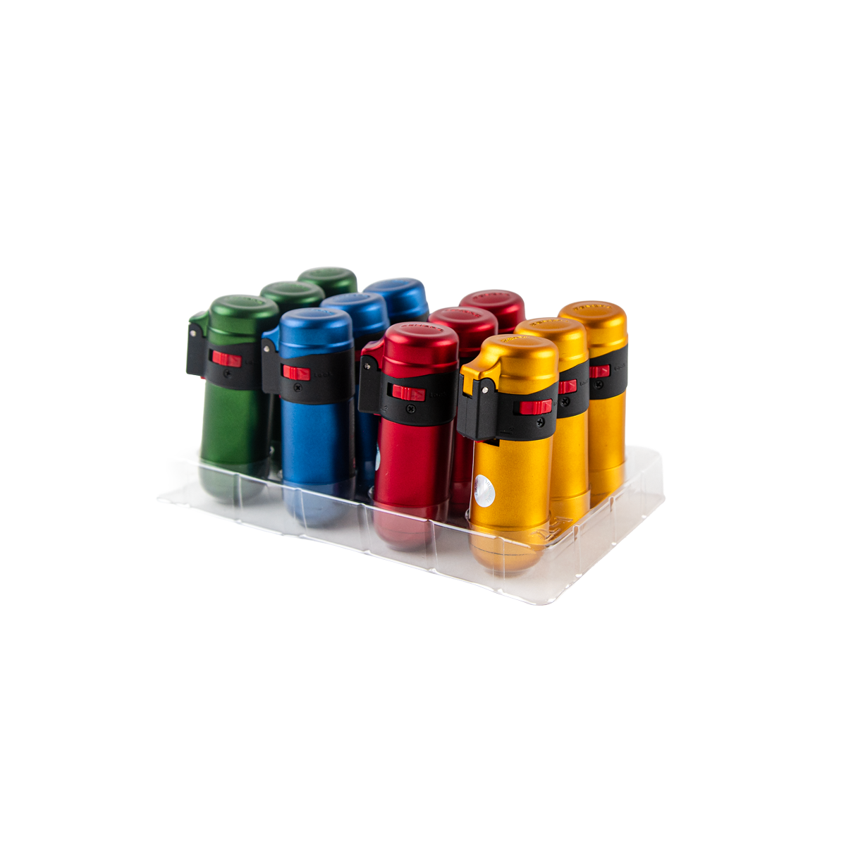 Zengaz Zl-1 Metallic Flame Jet Lighters (12 Pack)