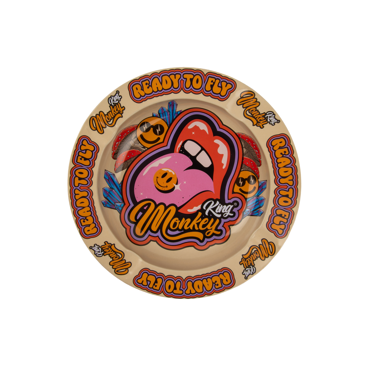 Monkey King Assorted Metal Ashtrays - (15 Pack)