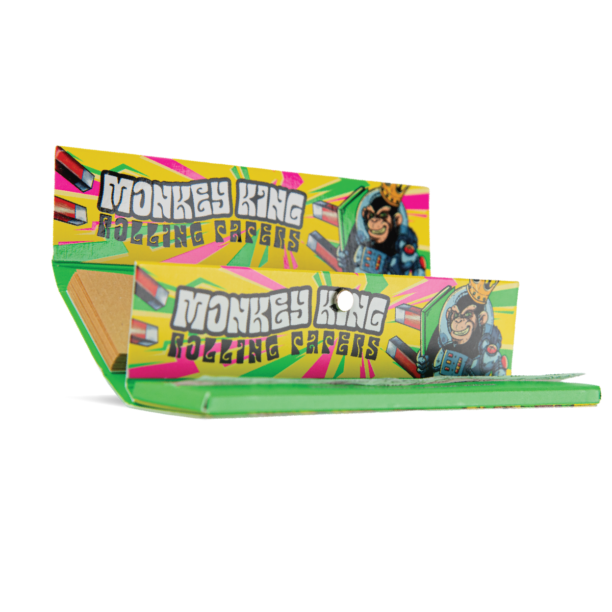 Monkey King Rolling Papers & Tips: Ready To Fly - King Size Unbleached (24 Pack)