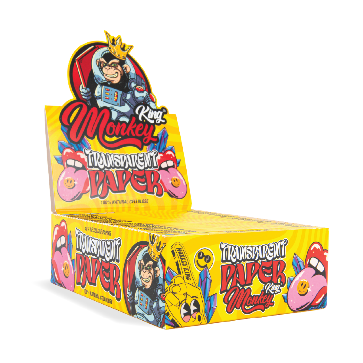 Monkey King Cellulose Wraps: Transparent - King Size (24 Pack)