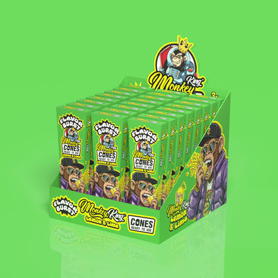 Monkey King: King Size Flavor Burst Cones (24 Pack) - Lemon Lime