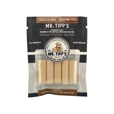 Mr Tipp's Bamboo Corn Husk Filter Tips 8mm - Small (5pcs per Pack)