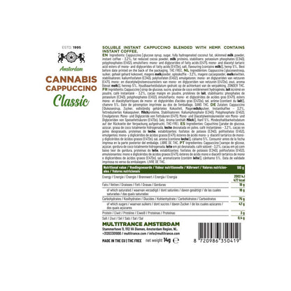Multitrance Cannabis Coffee Instant Cappuccino: Classic - (10 Sachets)