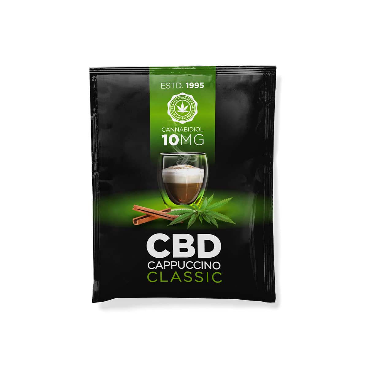 Multitrance Hemp CBD Coffee Instant Cappuccino: Classic - 10mg (10 Sachets)