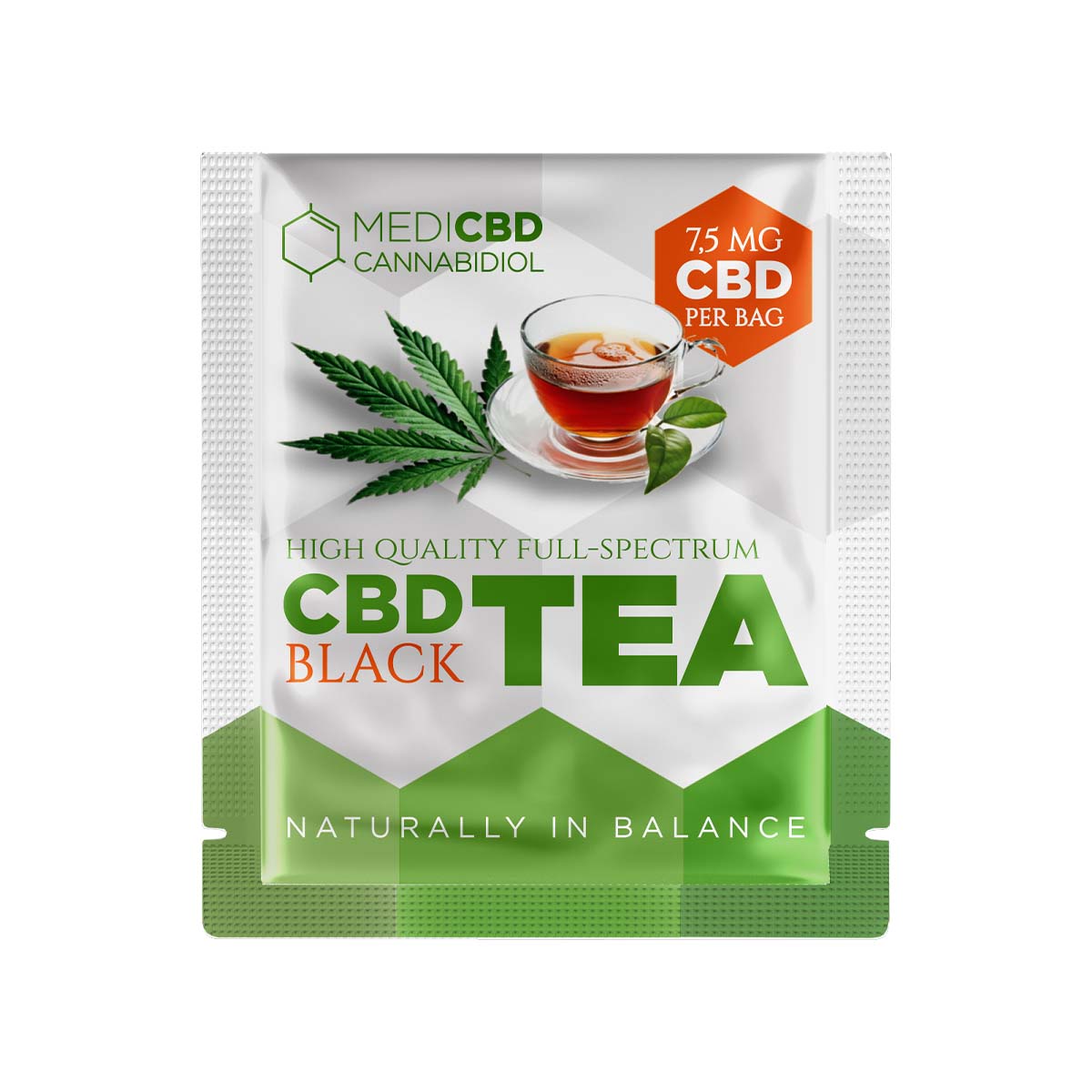MediCBD CBD Tea Pyramid Bags: Black Tea - 150mg (20 Pack)