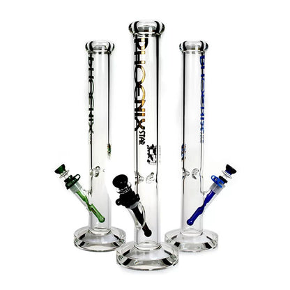 Phoenix Star: 7mm Thick 18" Straight Glass Bong (PHX127)