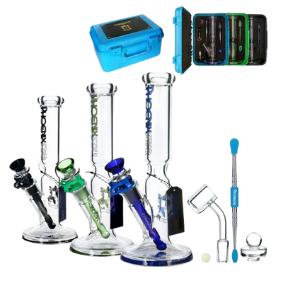Phoenix Star: Dual Use Travel Flat Base Bong And Banger Kit