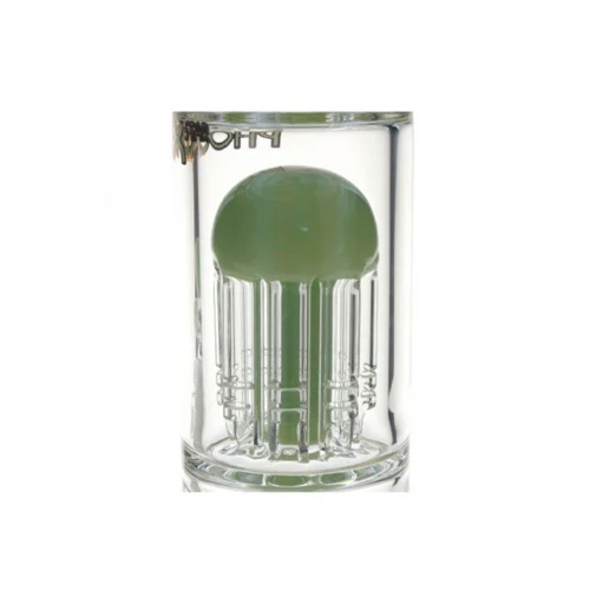 Phoenix Star: 14" Dual 8 Arm Percolator Glass Bong