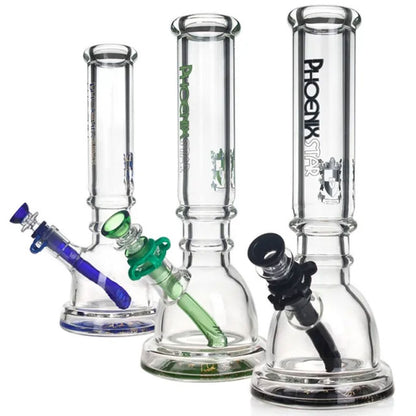 Phoenix Star: 12" 7mm Thick Wide Base Glass Bong (PHX741)