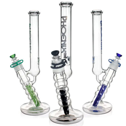 Phoenix Star: 18" 5 Arm Percolator Straight Tube Bong (PHX743)