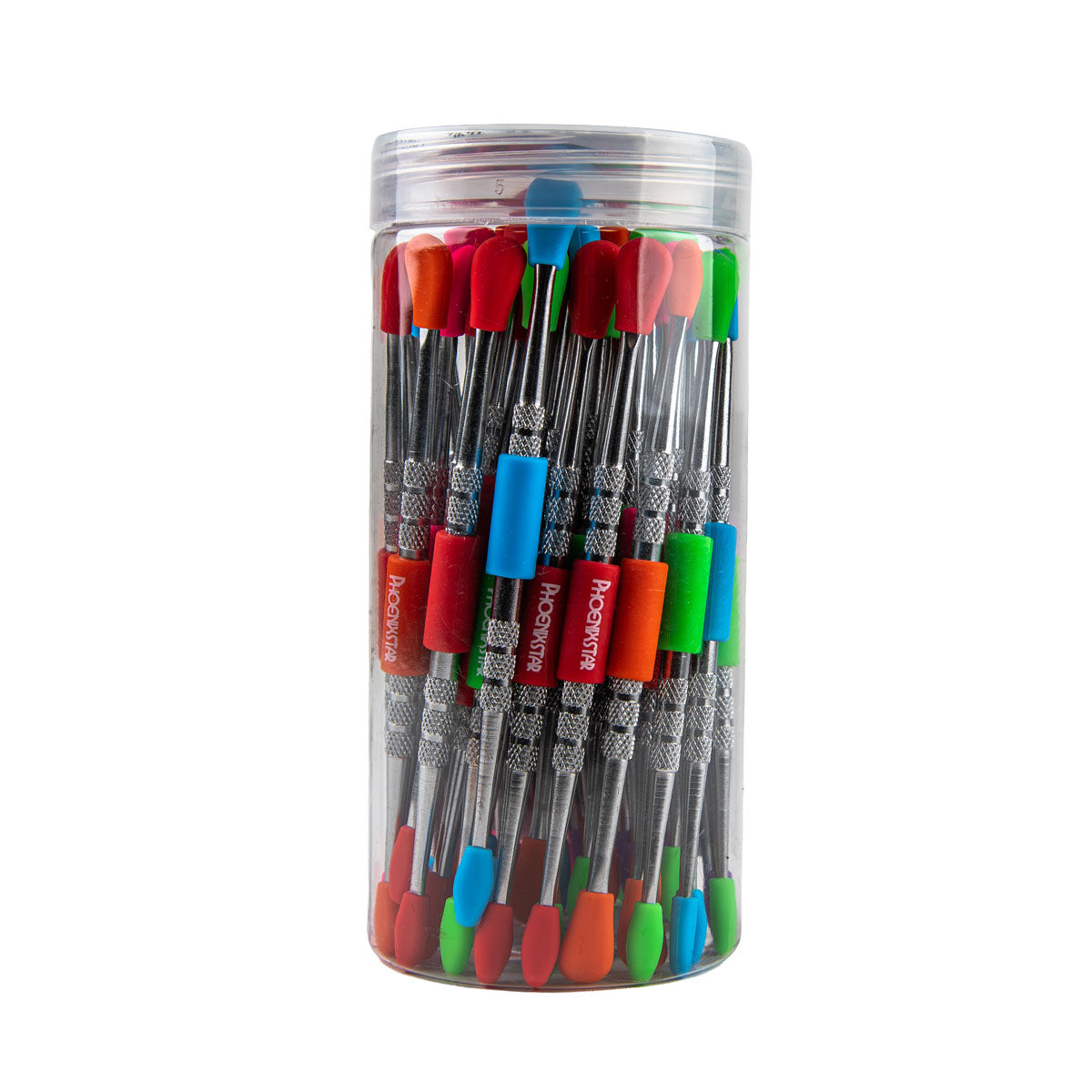 Phoenix Star: 4.8" Mixed Colour Silicone Tipped Metal Dab Tool 50 Pack - (PHX761)