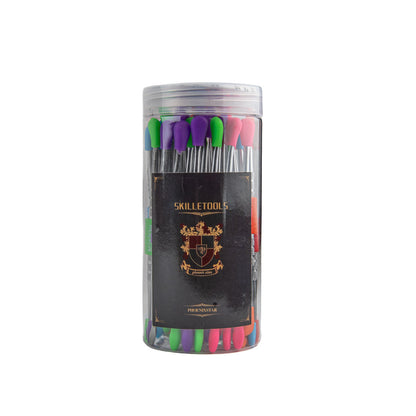 Phoenix Star: 4.8" Mixed Colour Silicone Tipped Metal Dab Tool 50 Pack - (PHX761)