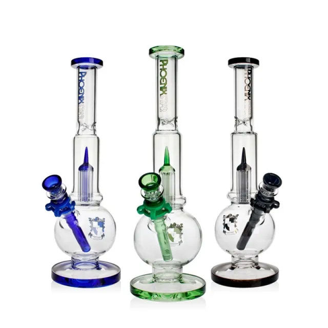 Phoenix Star: 14" 8 Arm Perculator Glass Ice Bong (PHX961)