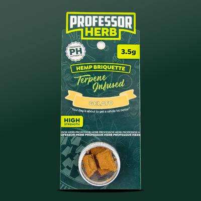 Professor Herb Hemp Briquette Hash 3.5g Gelato