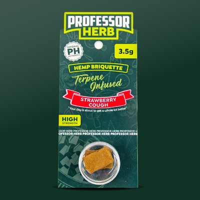 Professor Herb Hemp Briquette Hash 3.5g Strawberry Cough