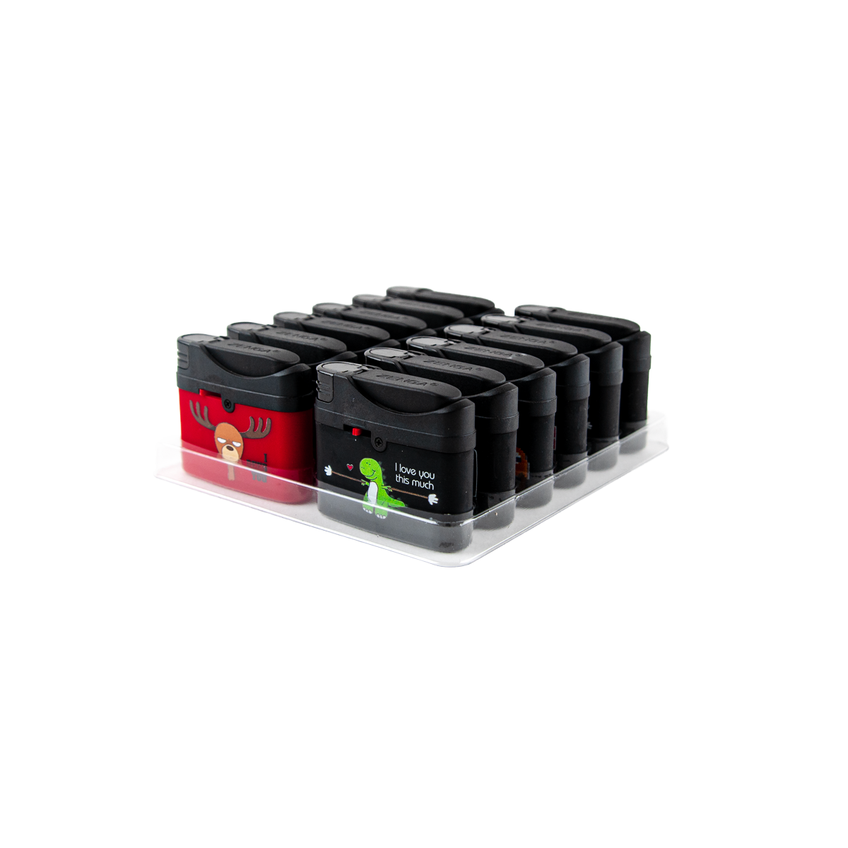 Zengaz Zl-6 Rubberized Quadro Jet Lighters (12 Pack)