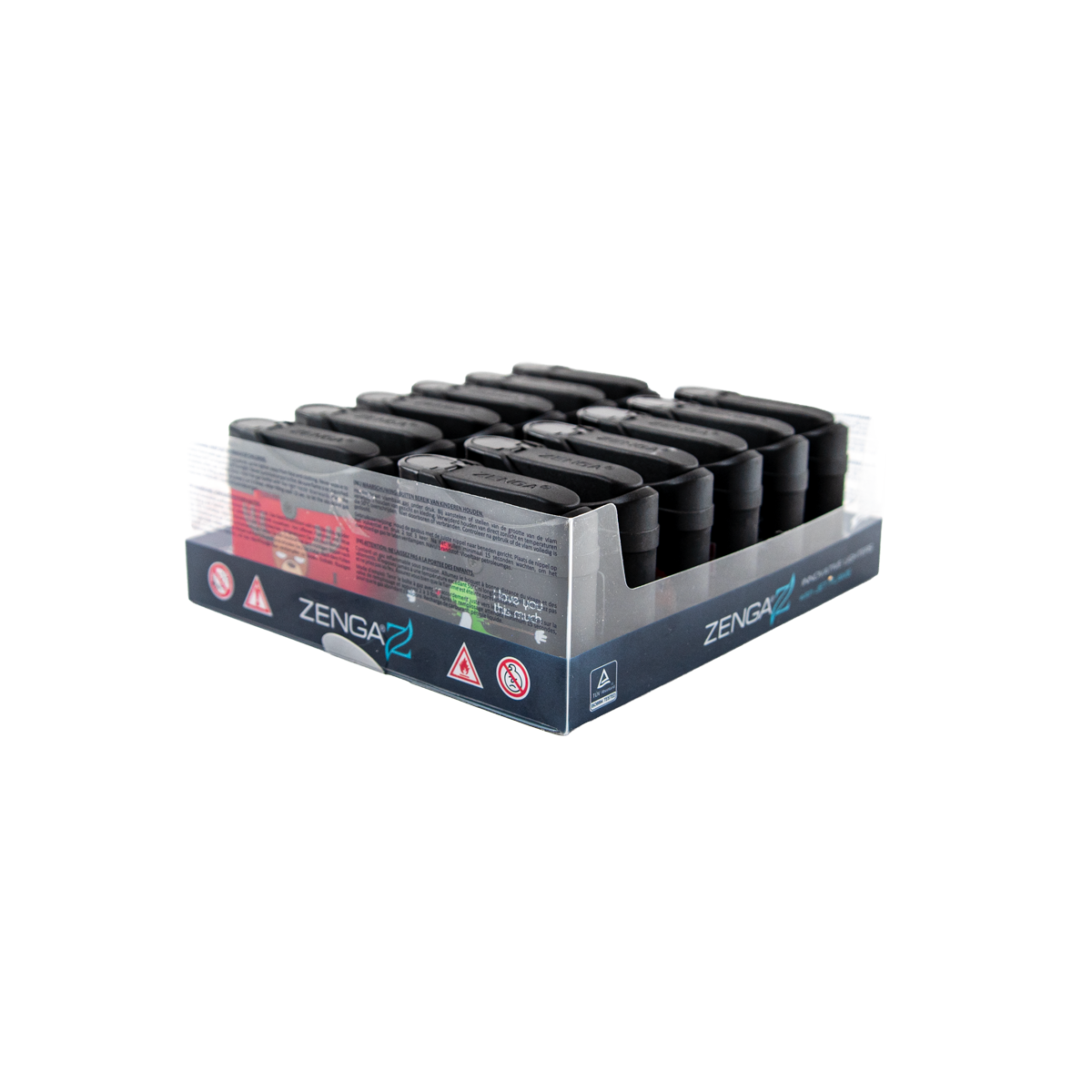 Zengaz Zl-6 Rubberized Quadro Jet Lighters (12 Pack)