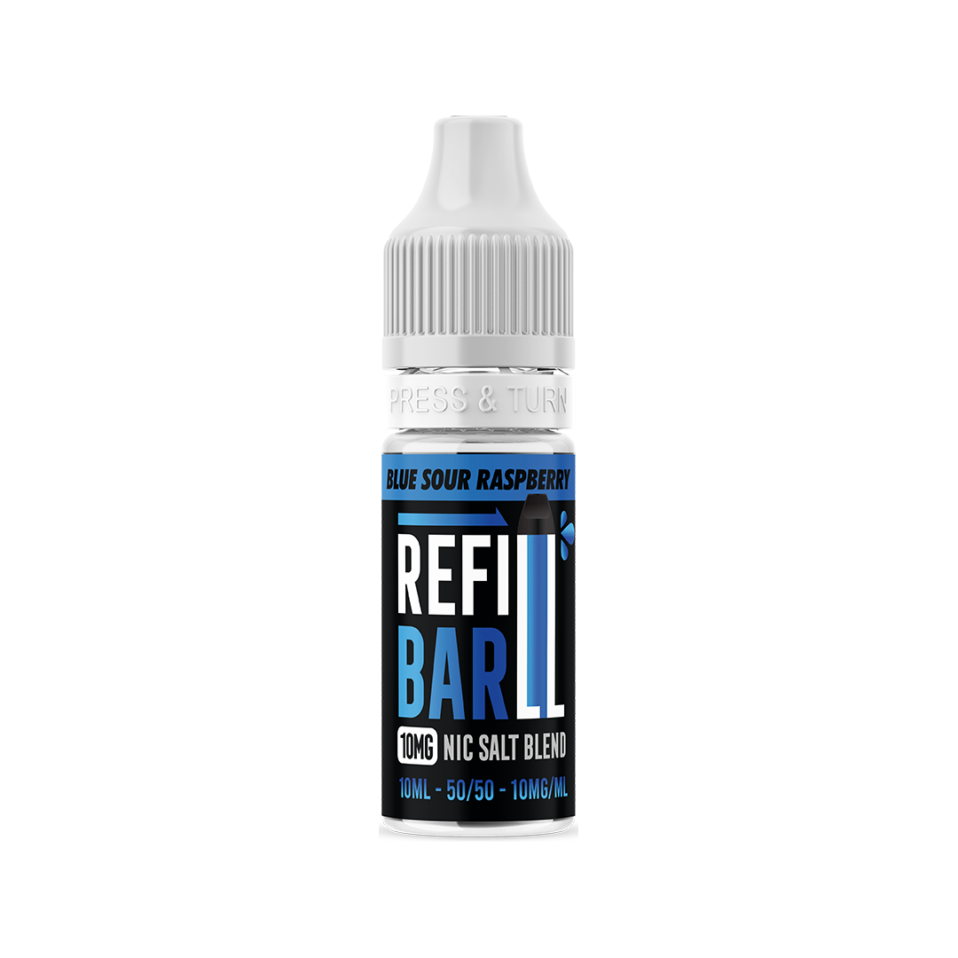 Refill Bar Salts Blue Sour Raspberry 10ml 50vg - (Pack Of 10)