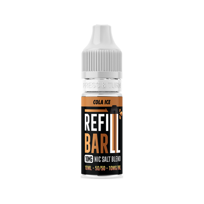 Refill Bar II Cola Ice vape juice bottle on a white background