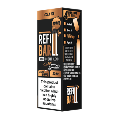 Refill Bar Salts Cola Ice 10ml 50vg - (Pack Of 10)