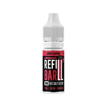 Refill Bar Salts Lions Blood 10ml 50vg - (Pack Of 10)