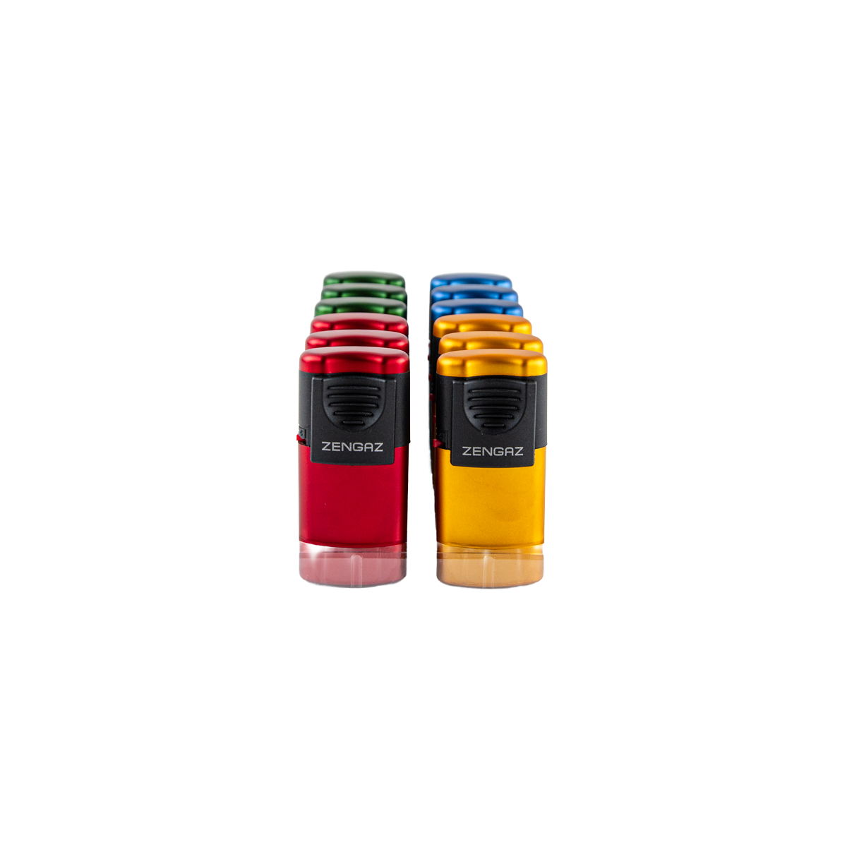 Zengaz Zl-5 Metallic Slider Jet Lighters (12 Pack)