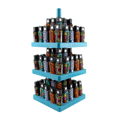 Zengaz Zl-7 Slim Jet Lighters 72 Piece 3 Layer Pyramid Display Stand (72 Pack)