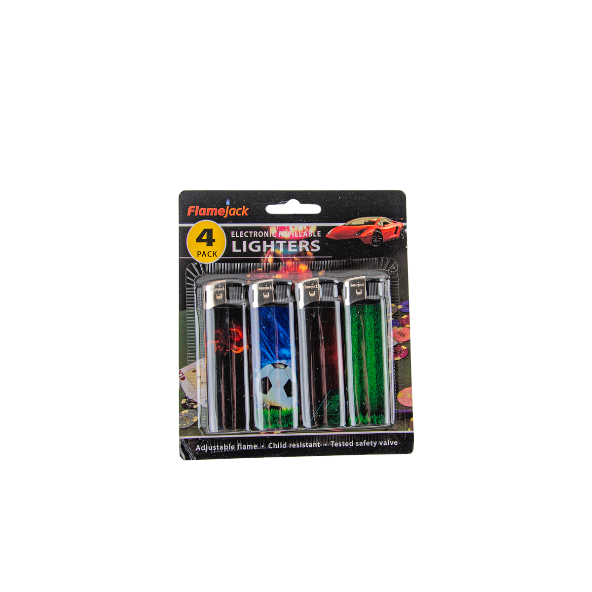Flamejack Lighters 4 Pack (24 Pack)