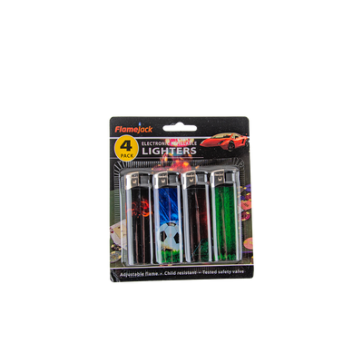 Flamejack Lighters 4 Pack (24 Pack)