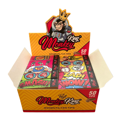 Monkey King Unbleached Card Filter Tips (50pcs)