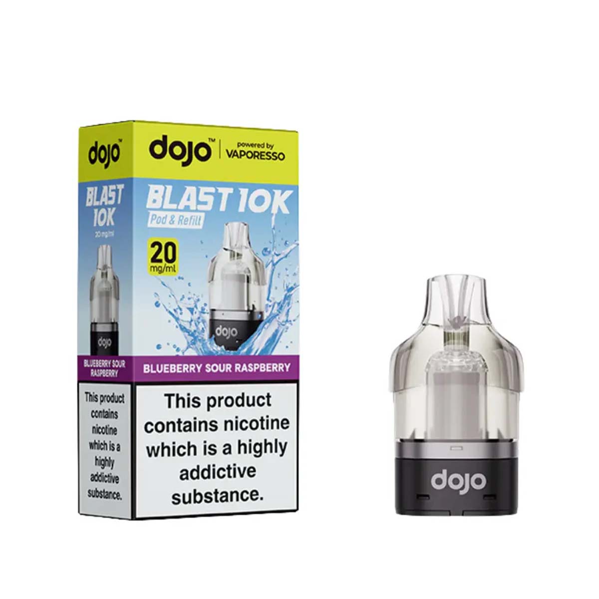 Vaporesso Dojo Blast 10K Pod Refills: Blueberry Sour Raspberry - 20mg