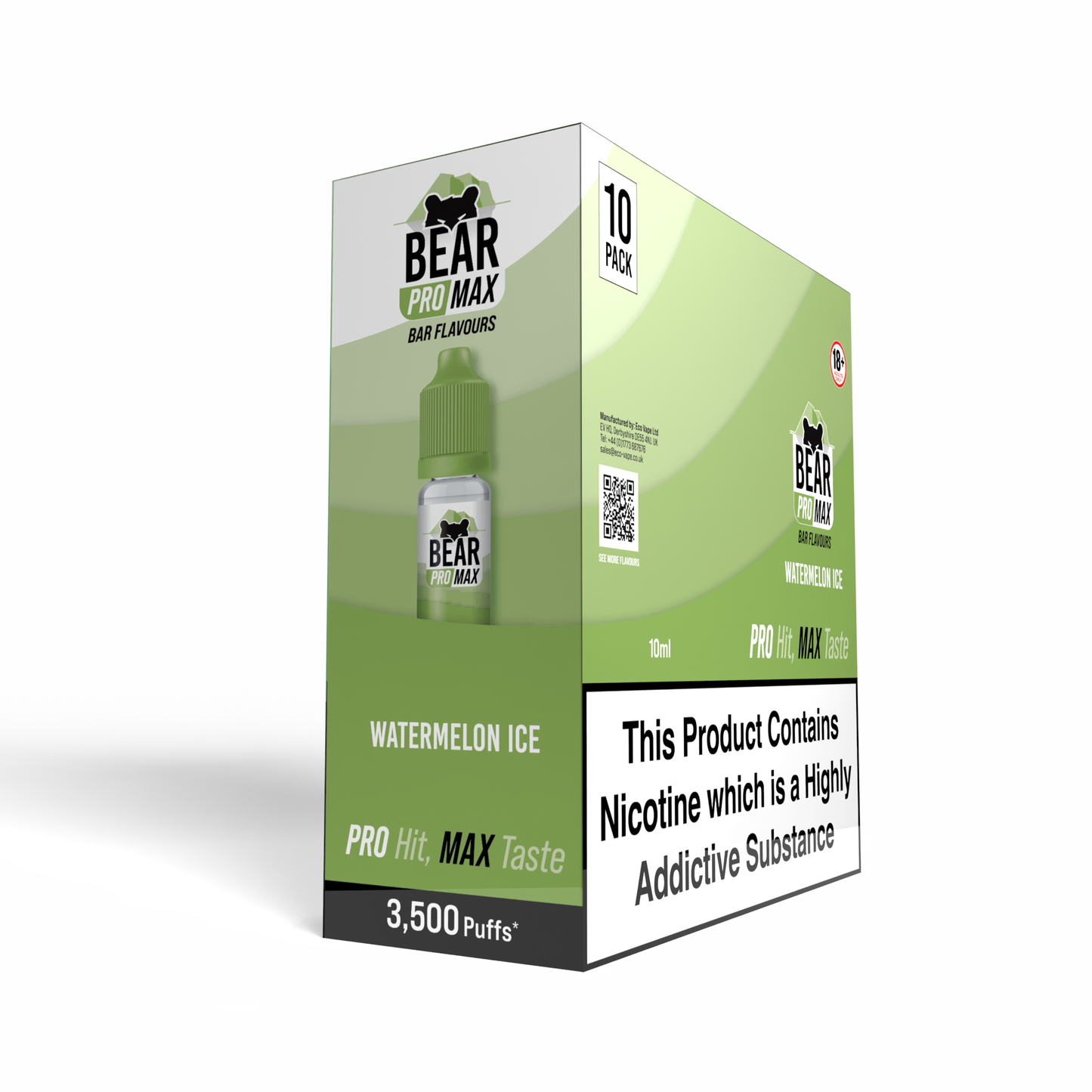 BEAR Pro MAX Salts: Watermelon Ice - 10mg (10 Pack)