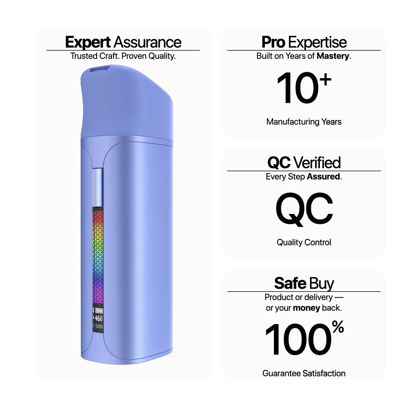 Yocan Black Pocket Concentrate Vaporizer: Jet Black (Single Piece)