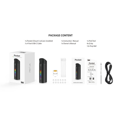 Yocan Black Pocket Concentrate Vaporizer: Sky Blue (Single Piece)