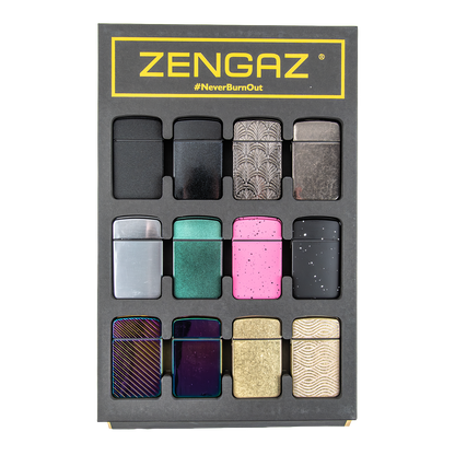 Zengaz ZL-12 Royalty Booklet Mixed Design Lighters (12 Pack)