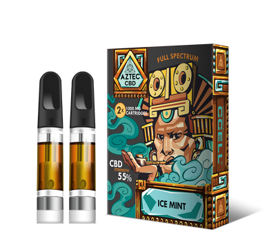 Aztec 55% CBD Cartridges-2 Pack - Ice Mint