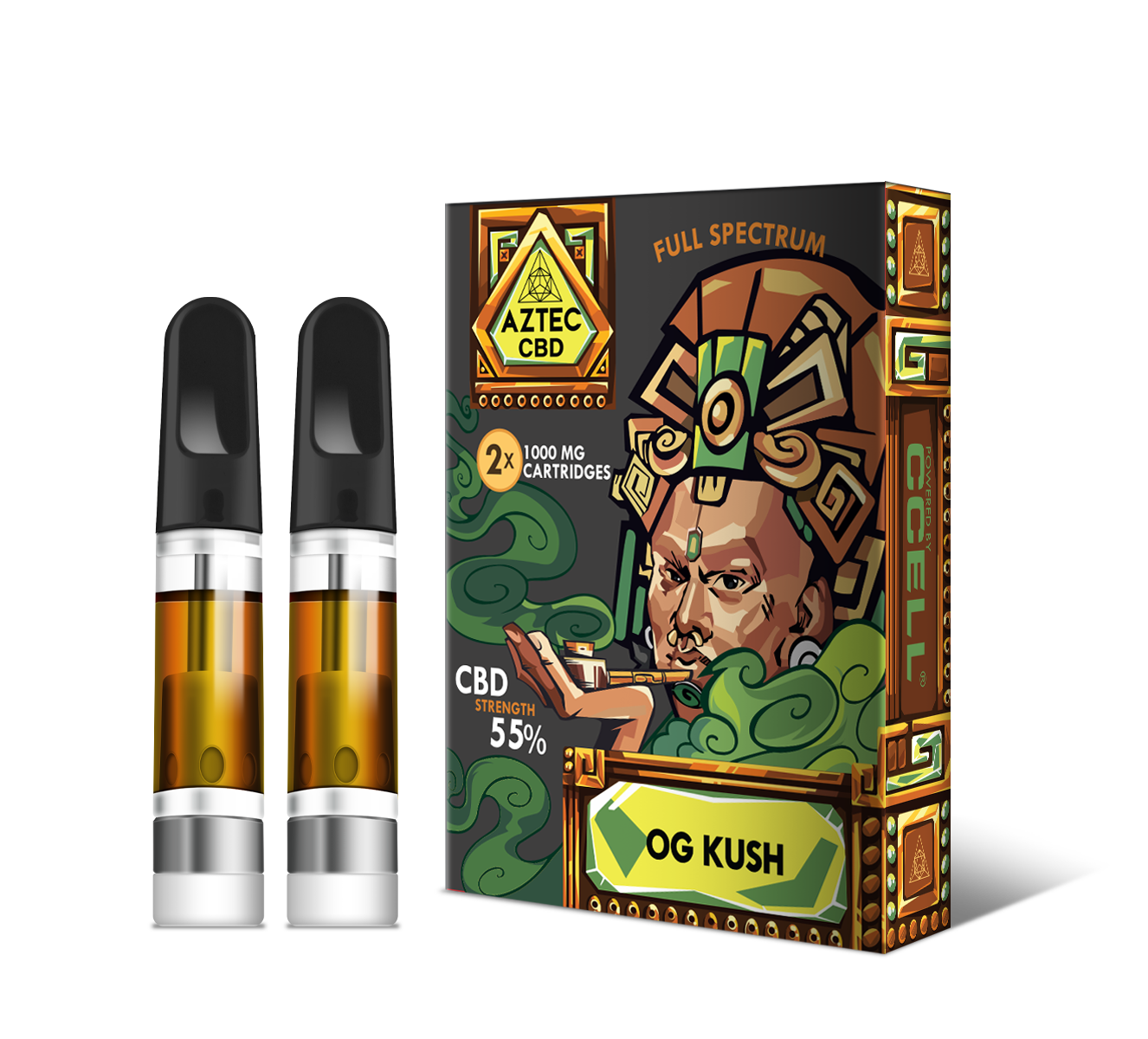 Aztec 55% CBD Cartridges-2 Pack - OG Kush