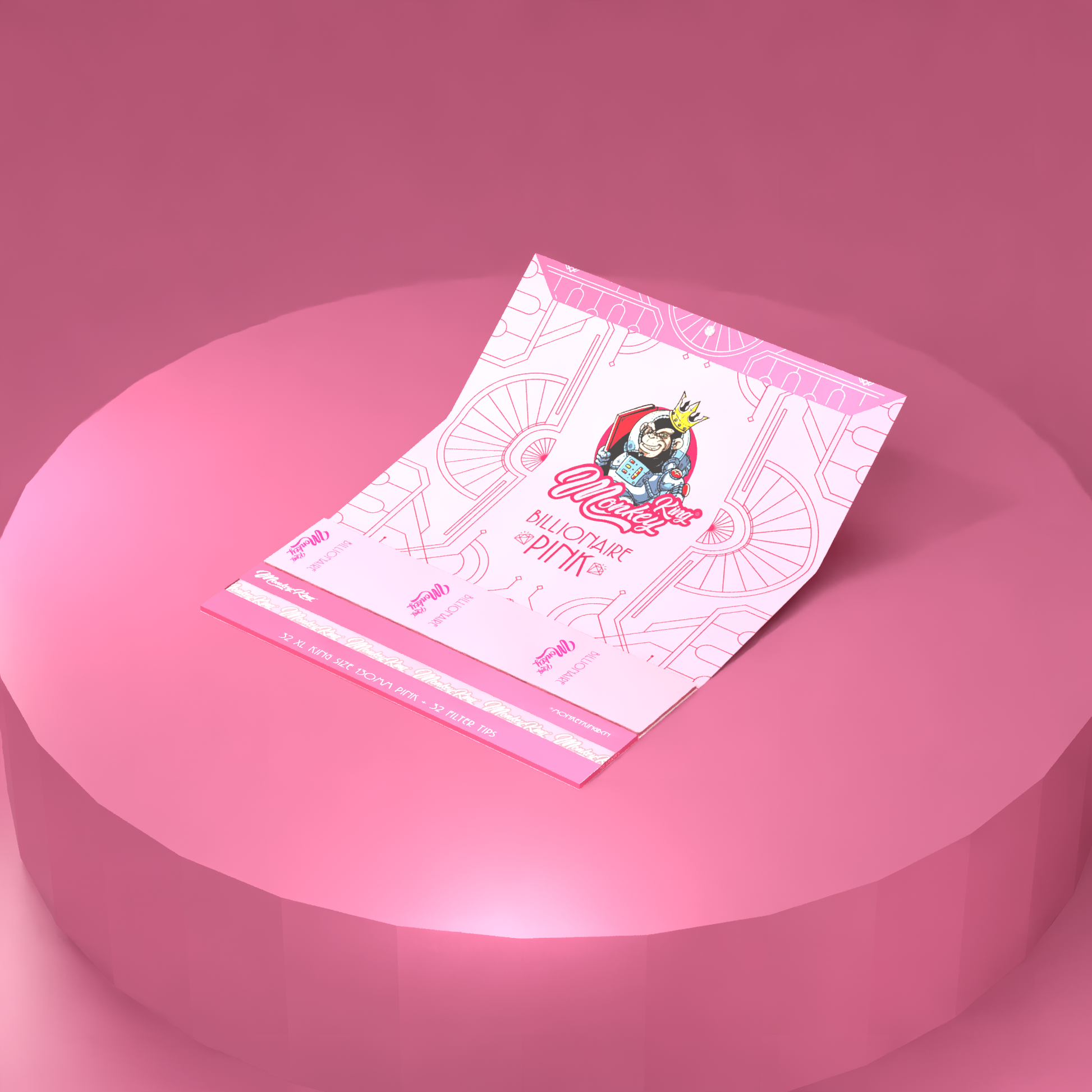 Monkey King Billionaire Pink Kingsize Open Straight Pack