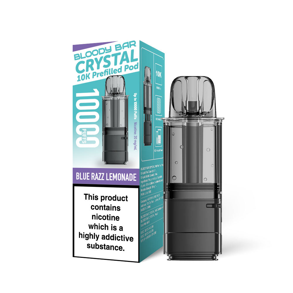 Bloody Bar Crystal 10K Refill Pods: Blue Razz Lemonade - 20mg