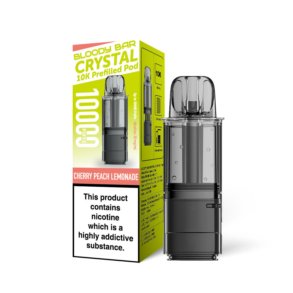 Bloody Bar Crystal 10K Refill Pods: Cherry Peach Lemonade - 20mg