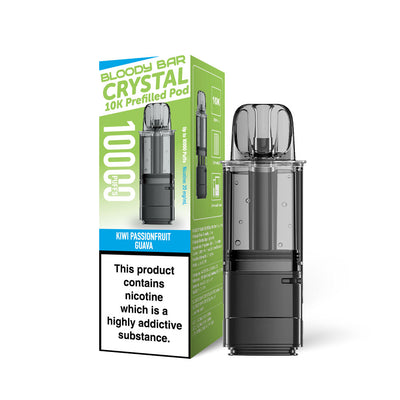 Bloody Bar Crystal 10K Refill Pods: Kiwi Passion Fruit Guava - 20mg