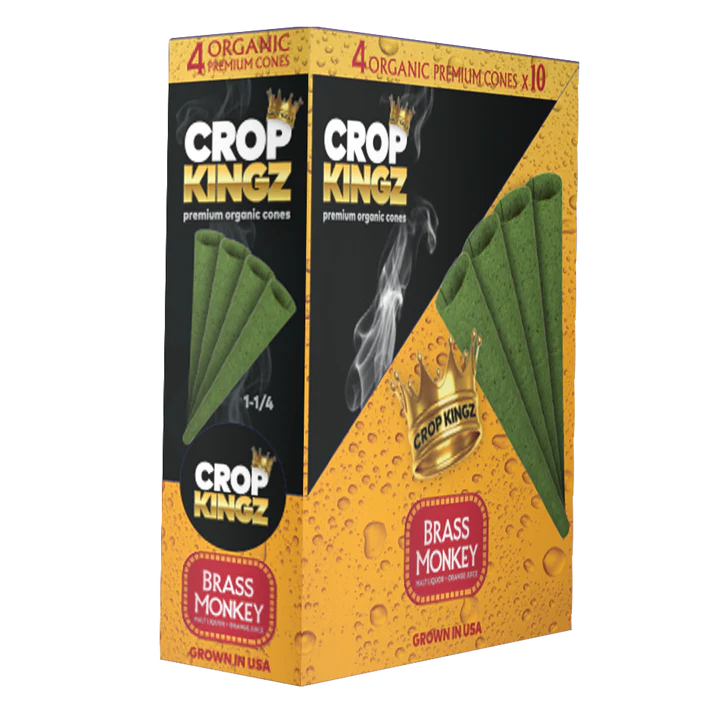 Crop Kingz King Size Organic Premium Cones - Brass Monkey (10pcs)
