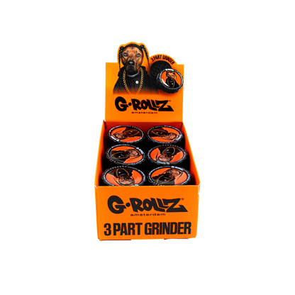 G-Rollz Rap Dog 3 Part Grinders - (18 Pack)