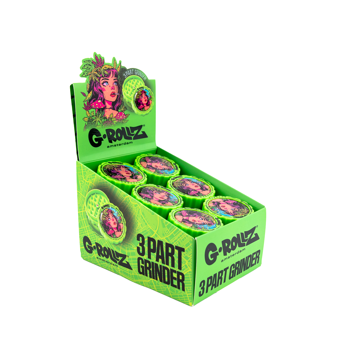 G-Rollz Jungle 3 Part Grinders - (18 Pack)