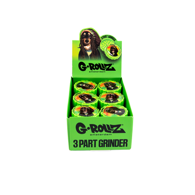 G-Rollz Rasta Dog 3 Part Grinders - (18 Pack)