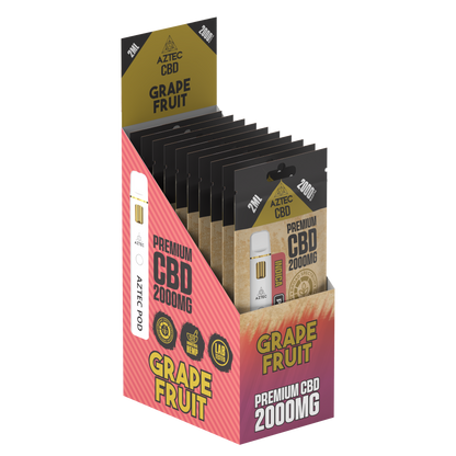 Aztec CBD Premium CBD Pod System 2000mg 2ml - Grape Fruit