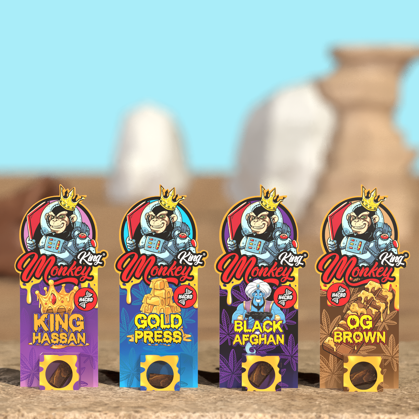 Monkey King H4CBD Hash Incense Extreme High Strength: OG Brown - 1.75g (Single Piece)