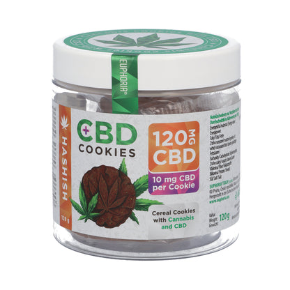 Euphoria CBD Cookies: Hashish - 120mg (Pot of 12)