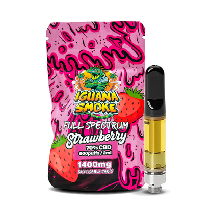 Iguana Smoke CBD Vape Cartridge 2ml: Strawberry - 1400mg