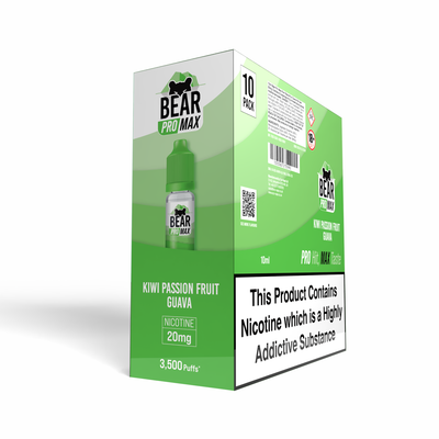BEAR Pro MAX Salts: Kiwi Passionfruit Guava - 10mg (10 Pack)